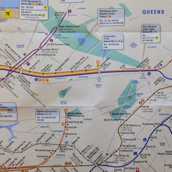 MTA New York City Subway Train Railroad Map Old Style + Free NY YANKEES Print - Picture 4 of 7